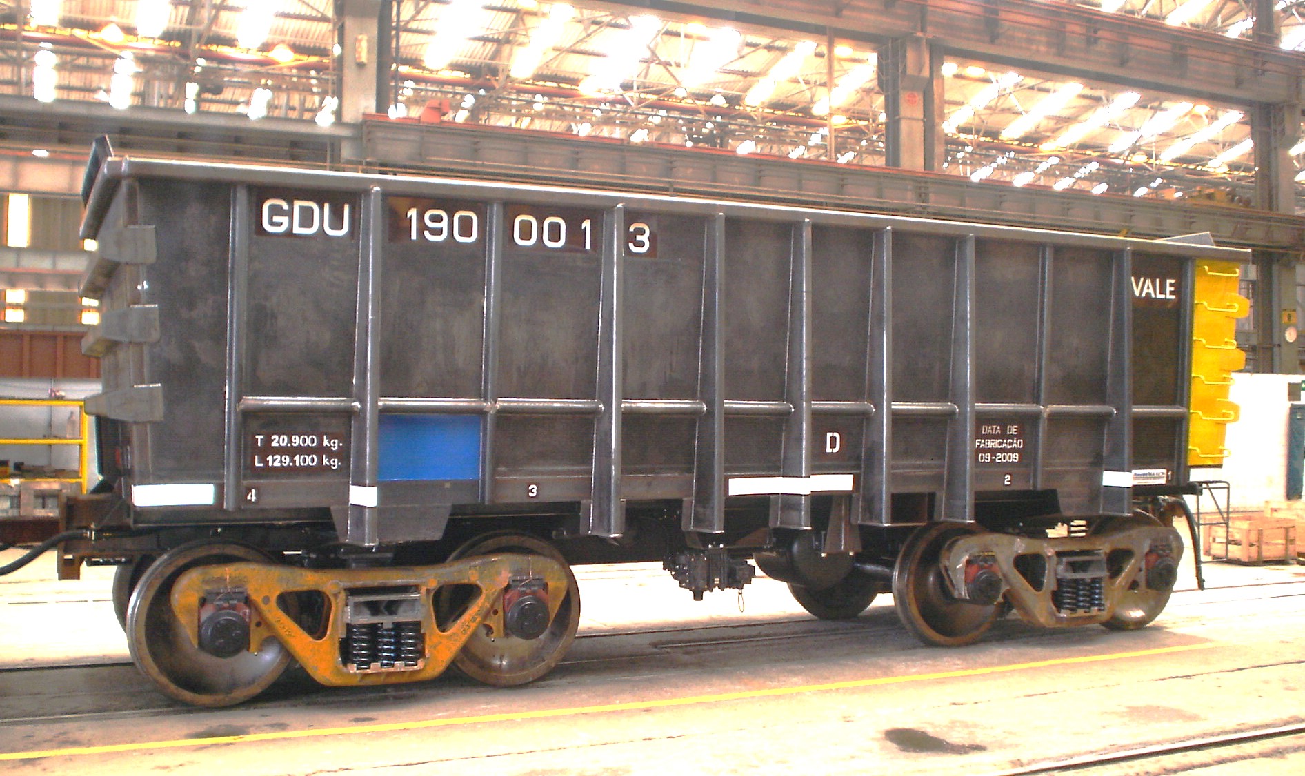 Vagão GDU – Vagão gôndola para minério de ferro com 150 t de capacidade